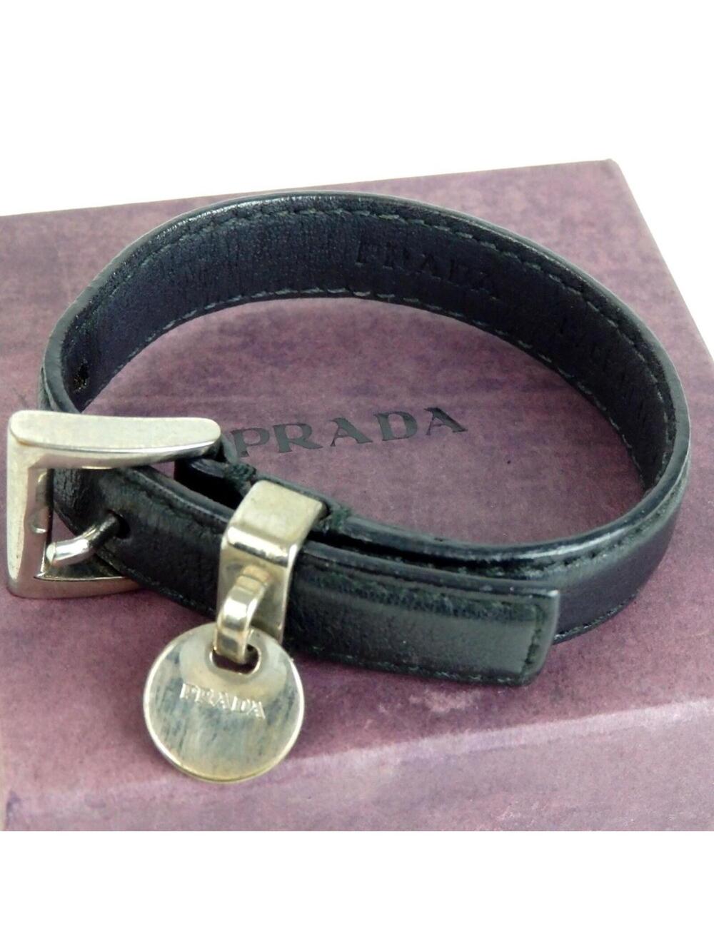 Authentic PRADA bracelet leather[Used]
